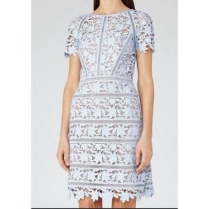 Reiss | Dresses | Reiss Leonora Draped Silk Textured Mini Dress In Black  Lace Detail Hidden Zip | Poshmark